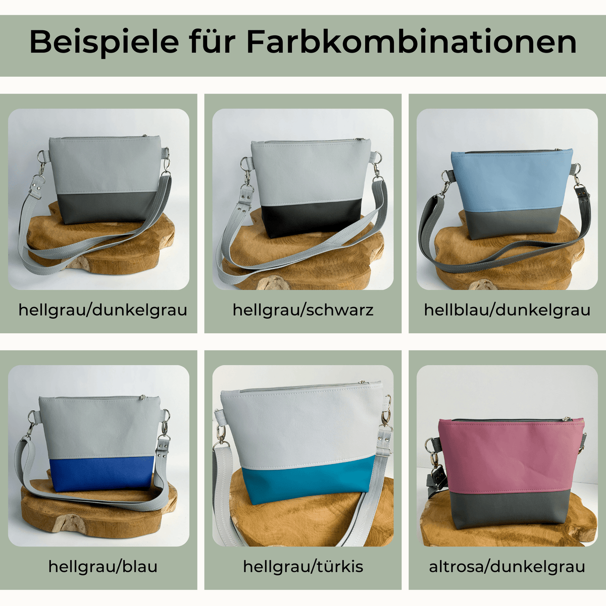 Husky Umhängetasche mit Hundemotiv aus Kunstleder, bestickt