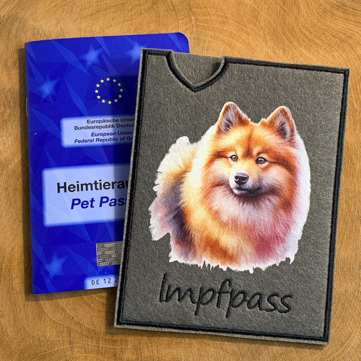 Finnischer Spitz Impfpasshülle - 3 verschiedene Motive, personalisierbar