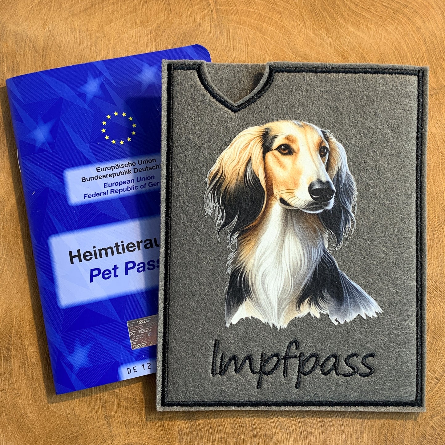 Saluki Impfpasshülle (Motiv 1)