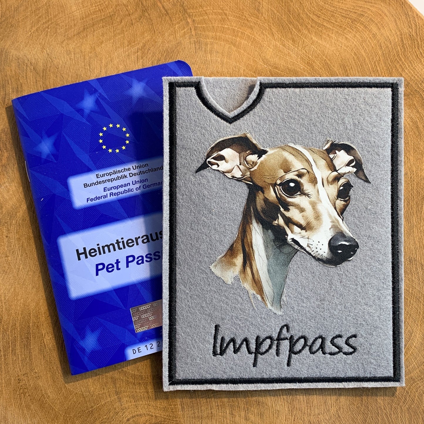Italienisches Windspiel Impfpasshülle (Motiv 1)