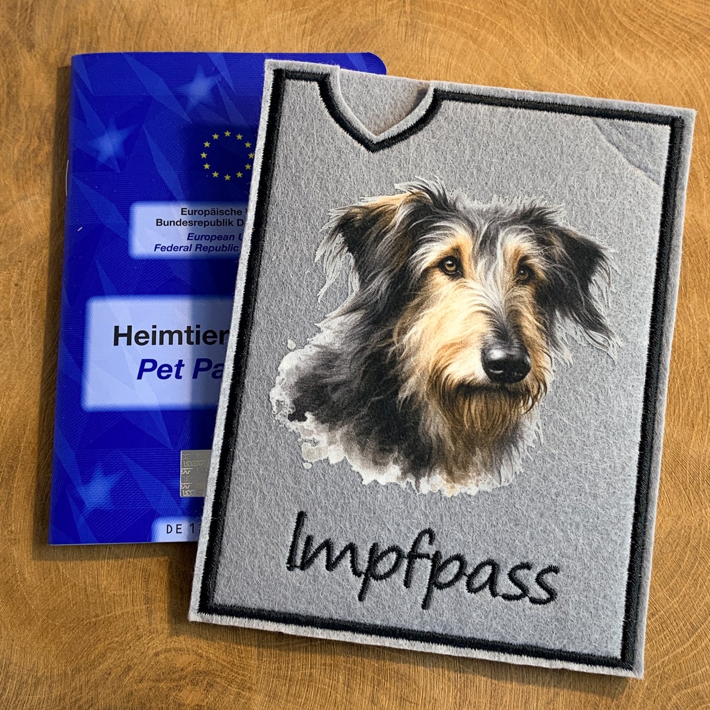 Irischer Wolfshund Impfpasshülle (Motiv 1)