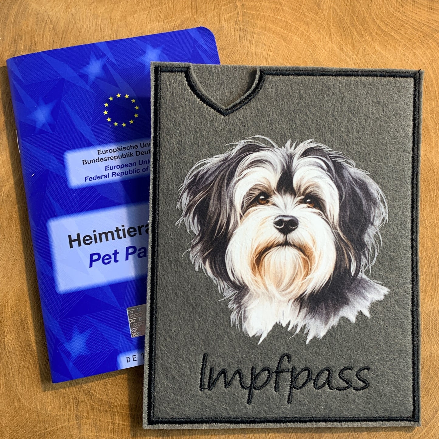 Tibet Terrier Impfpasshülle (Motiv 4)