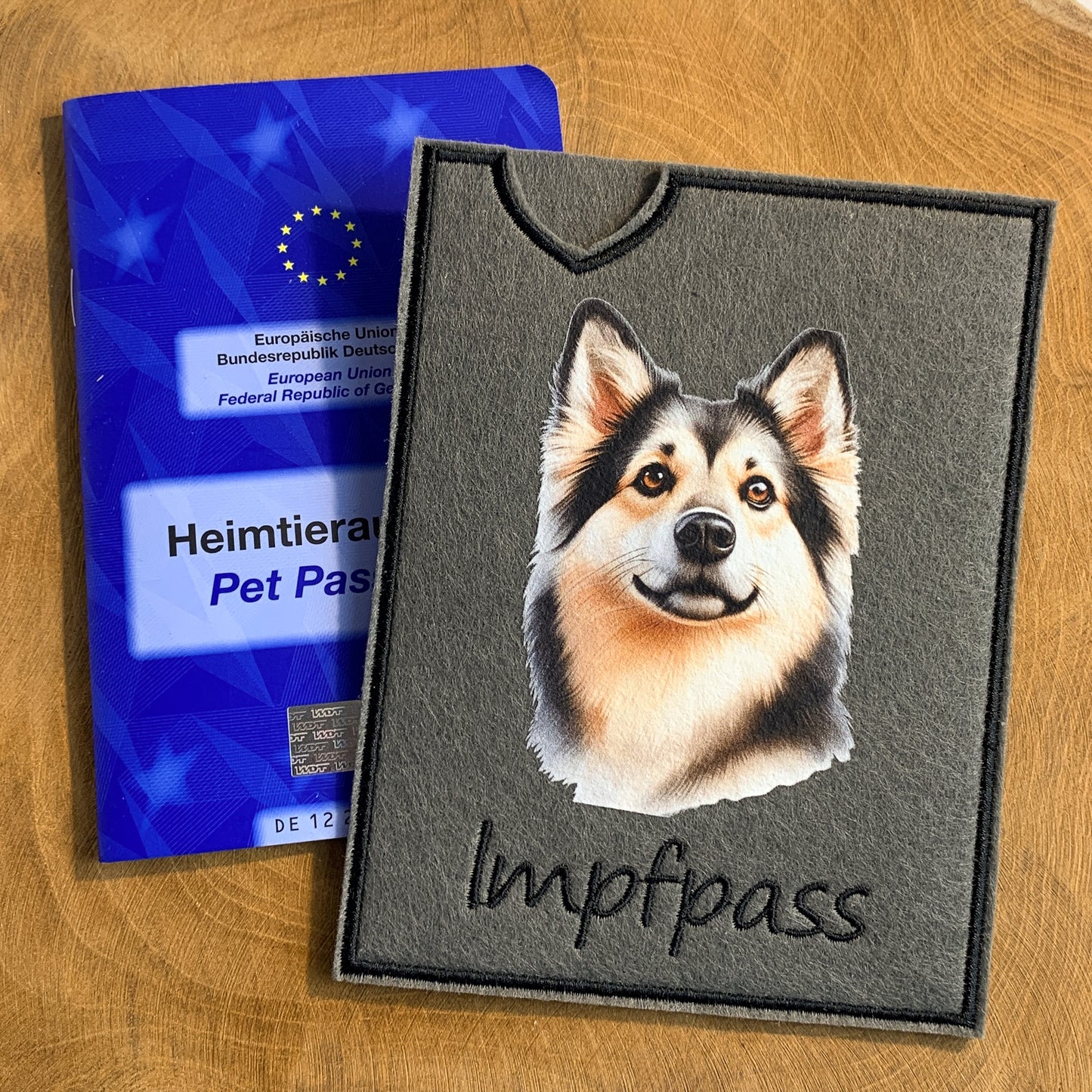 Norwegischer Buhund Impfpasshülle (Motiv 2)