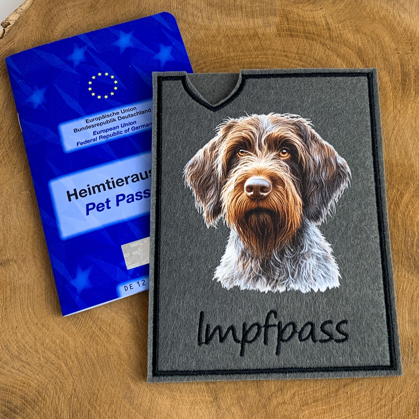 Deutsch Drahthaar Impfpasshülle (Motiv 1)
