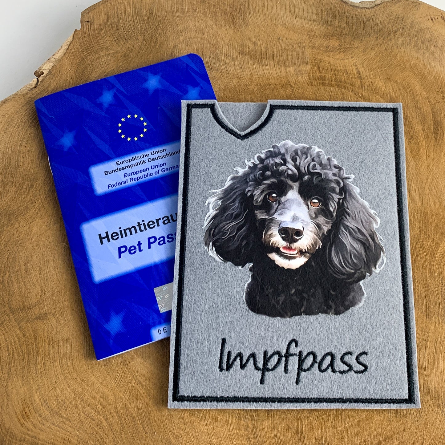 Pudel Impfpasshülle (Motiv 7)
