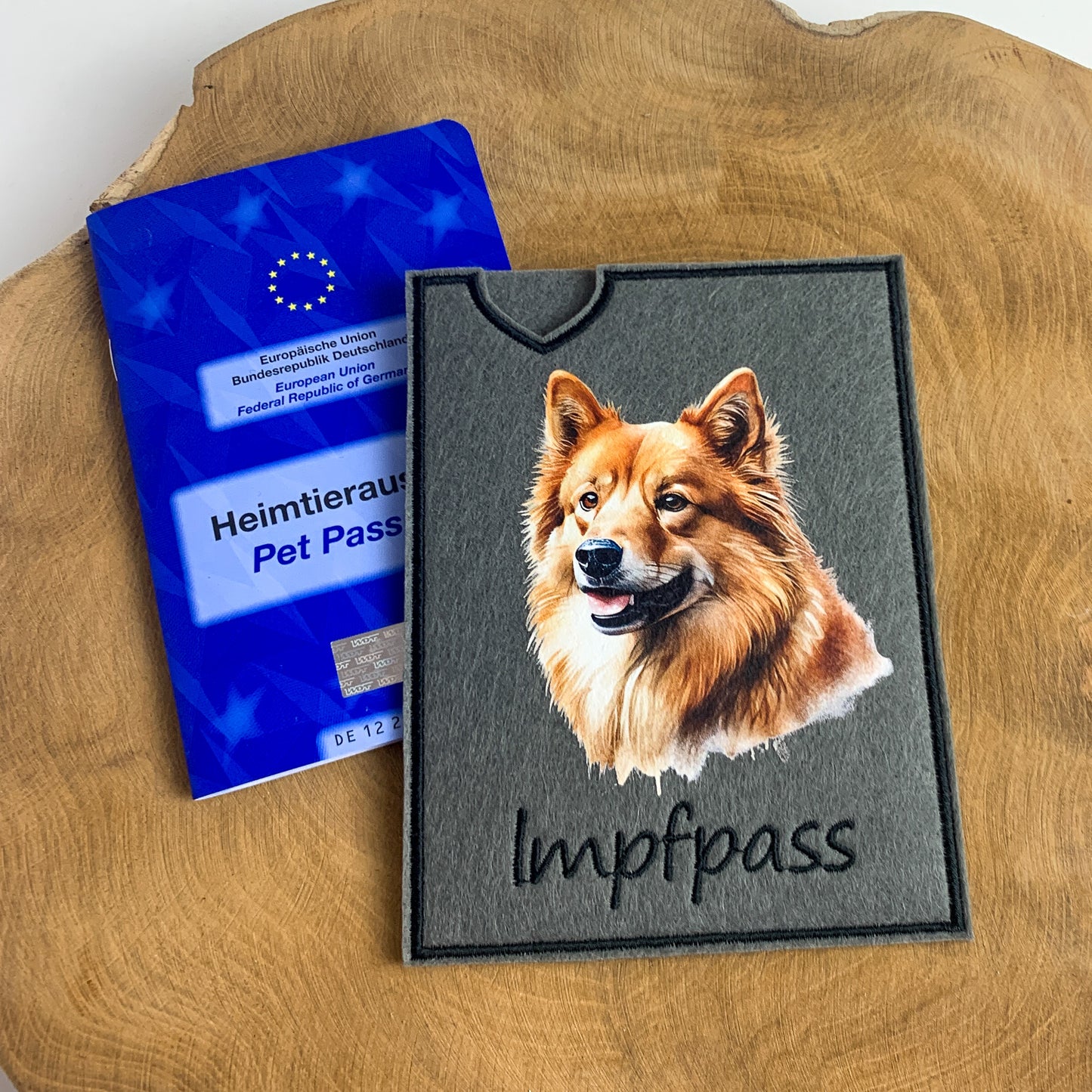 Finnischer Spitz Impfpasshülle (Motiv 1)