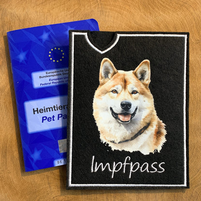 Akita Inu Impfpasshülle - 4 verschiedene Motive, personalisierbar