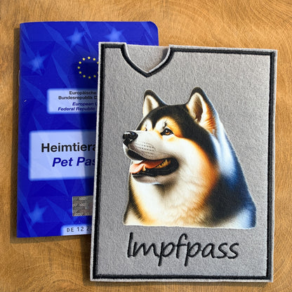 Akita Inu Impfpasshülle - 4 verschiedene Motive, personalisierbar