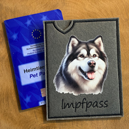 Alaskan Malamute Impfpasshülle, personalisierbar