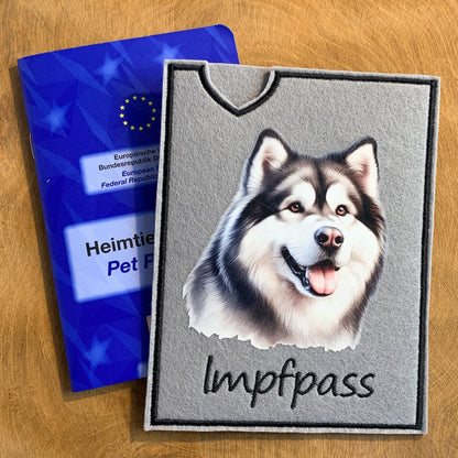 Alaskan Malamute Impfpasshülle, personalisierbar