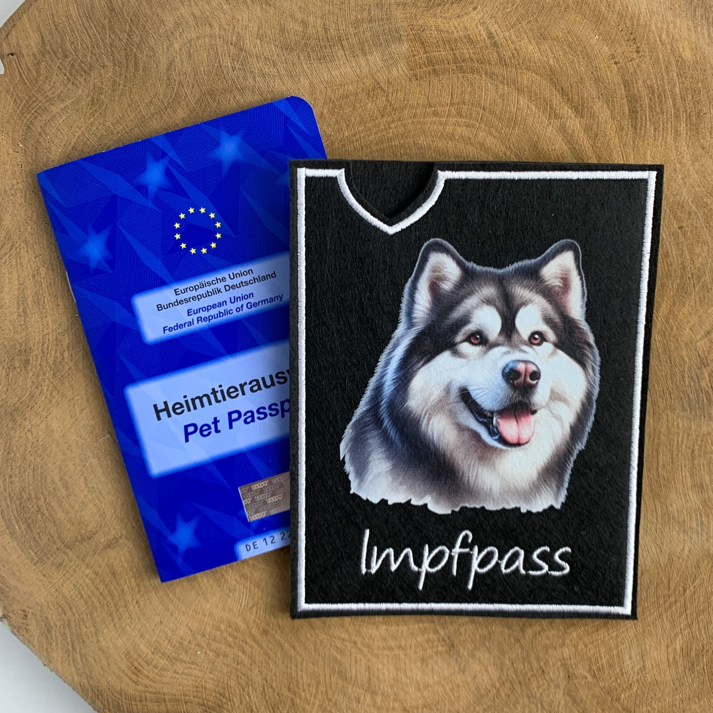 Alaskan Malamute Impfpasshülle, personalisierbar