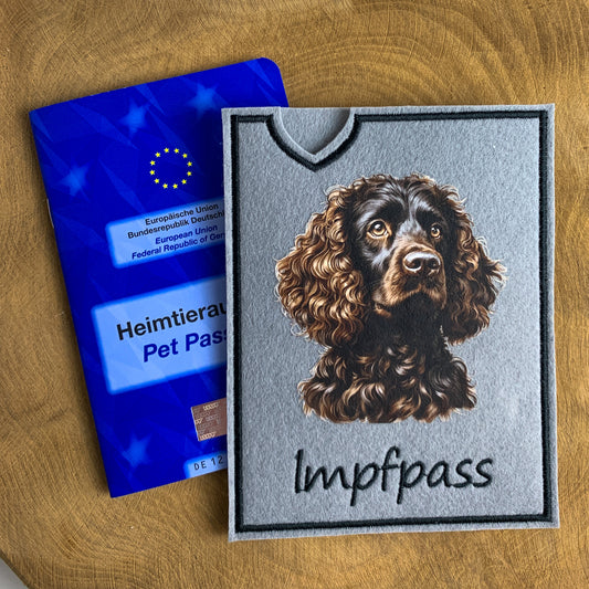 American Water Spaniel Impfpasshülle - 3 verschiedene Motive, personalisierbar