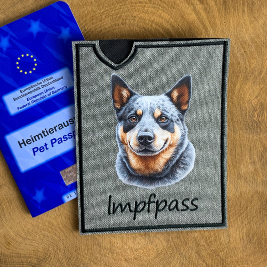 Australian Cattle Dog Impfpasshülle - 2 verschiedene Motive zur Auswahl, personalisierbar