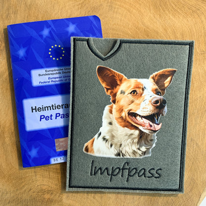 Australian Cattle Dog Impfpasshülle - 2 verschiedene Motive zur Auswahl, personalisierbar