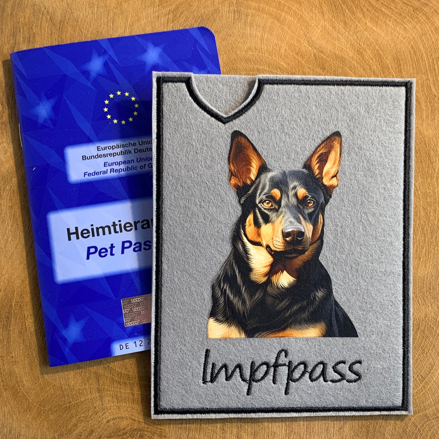 Australian Kelpie Impfpasshülle, personalisierbar