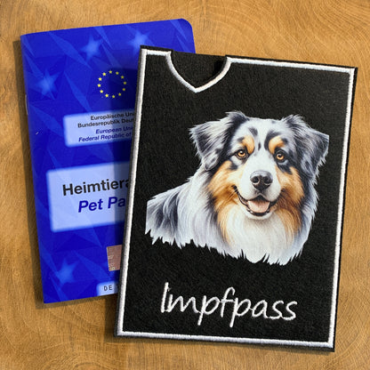 Australian Shepherd Impfpasshülle - mehrere Motive, personalisierbar