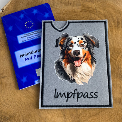 Australian Shepherd Impfpasshülle - mehrere Motive, personalisierbar