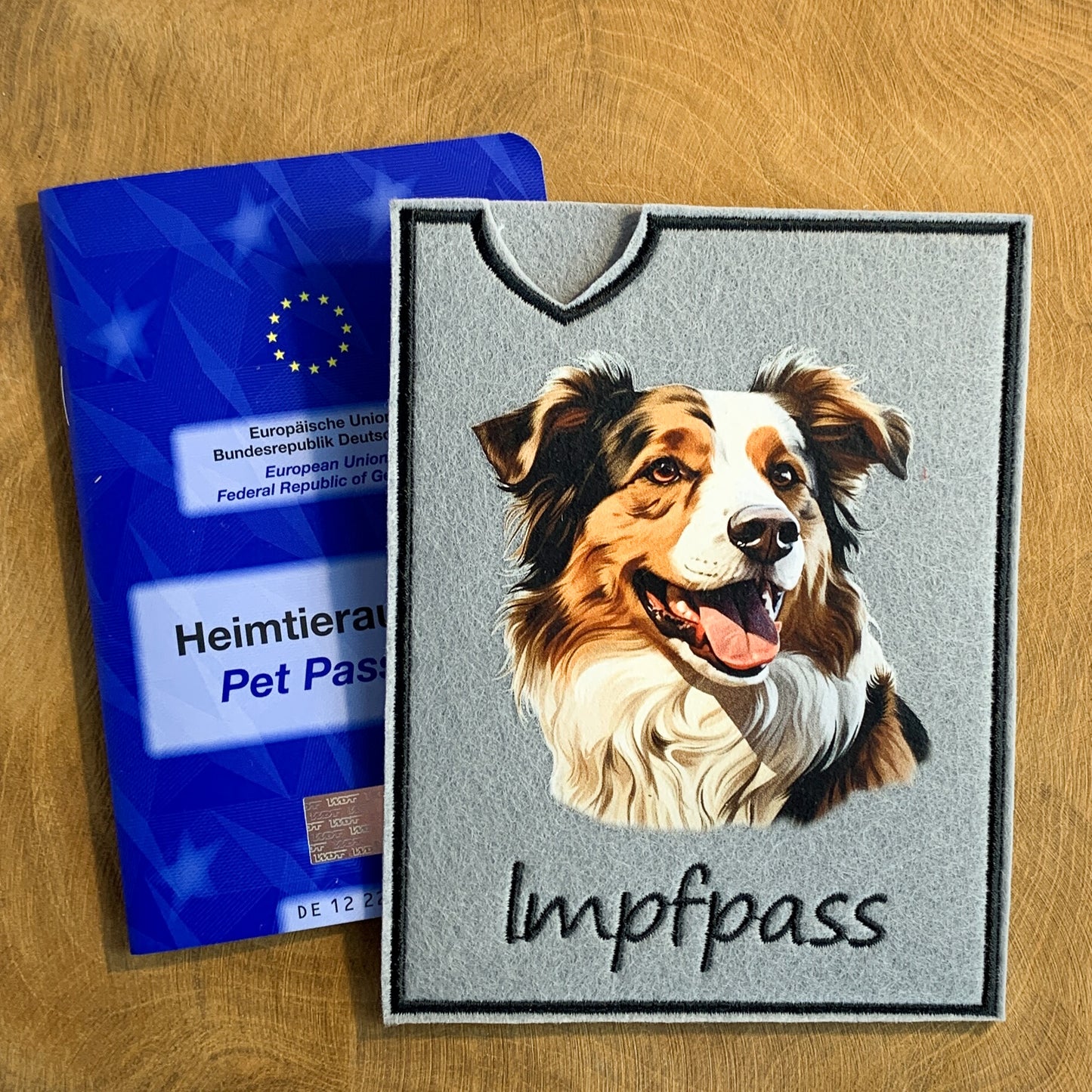 Australian Shepherd Impfpasshülle - mehrere Motive, personalisierbar