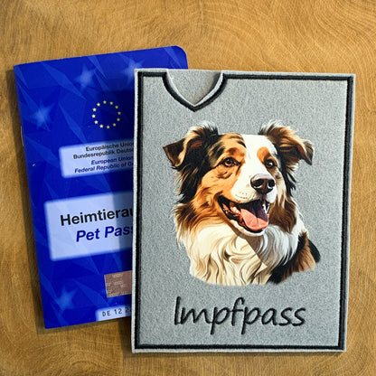 Australian Shepherd Impfpasshülle - mehrere Motive, personalisierbar