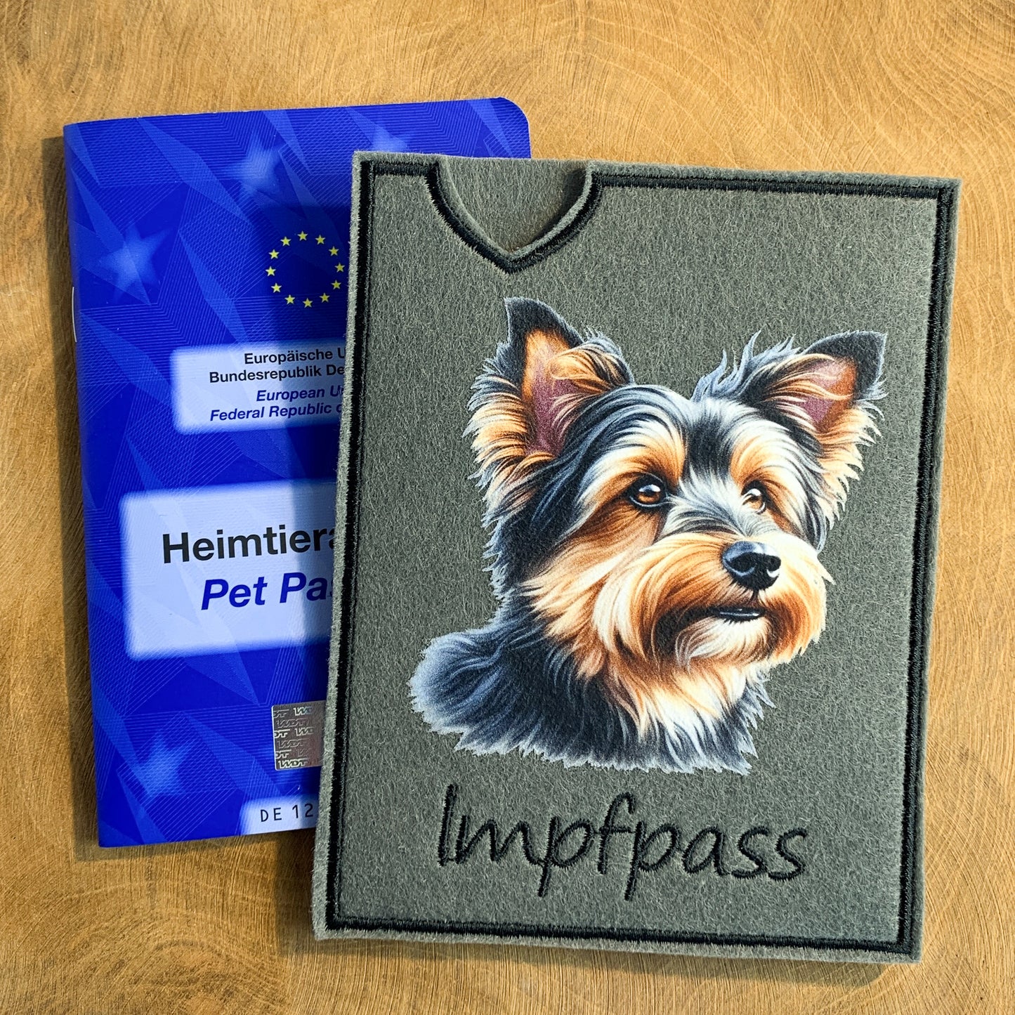 Australian Terrier Impfpasshülle, personalisierbar