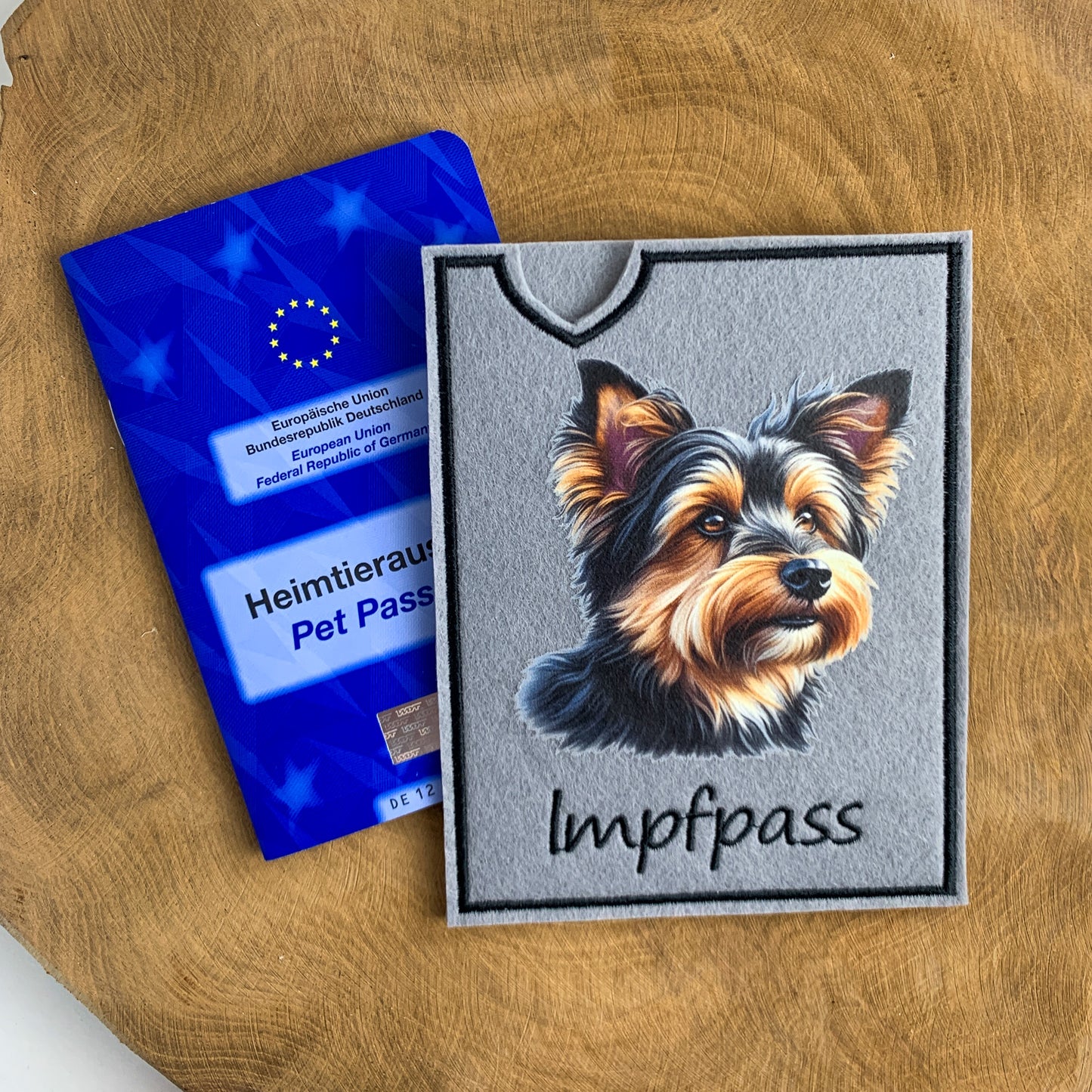 Australian Terrier Impfpasshülle, personalisierbar