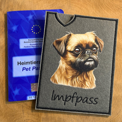 Belgischer Griffon Impfpasshülle - 2 verschiedene Motive, personalisierbar