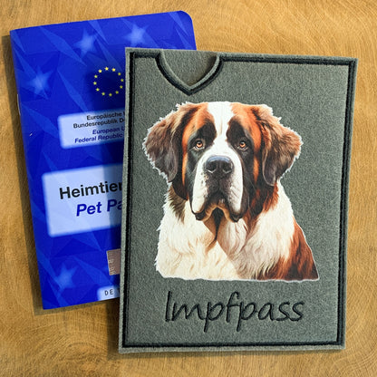 Bernhardiner Impfpasshülle - mehrere Motive, personalisierbar