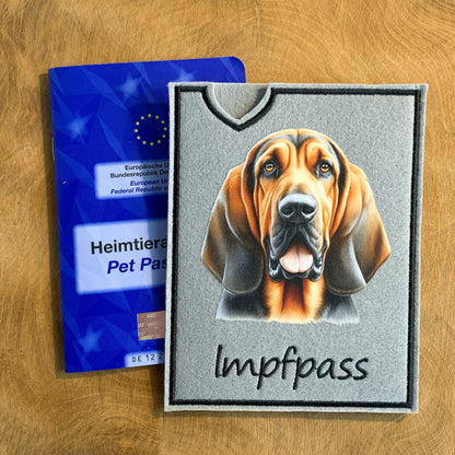Bloodhound Impfpasshülle, personalisierbar