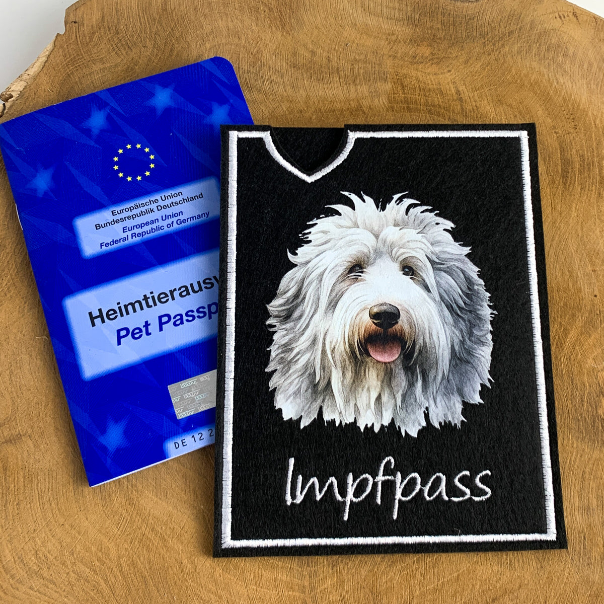 Bobtail Impfpasshülle - 3 verschiedene Motive, personalisierbar
