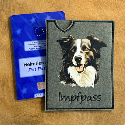 Border Collie Impfpasshülle - mehrere Motive, personalisierbar