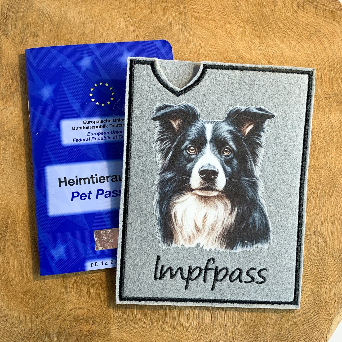 Border Collie Impfpasshülle - mehrere Motive, personalisierbar