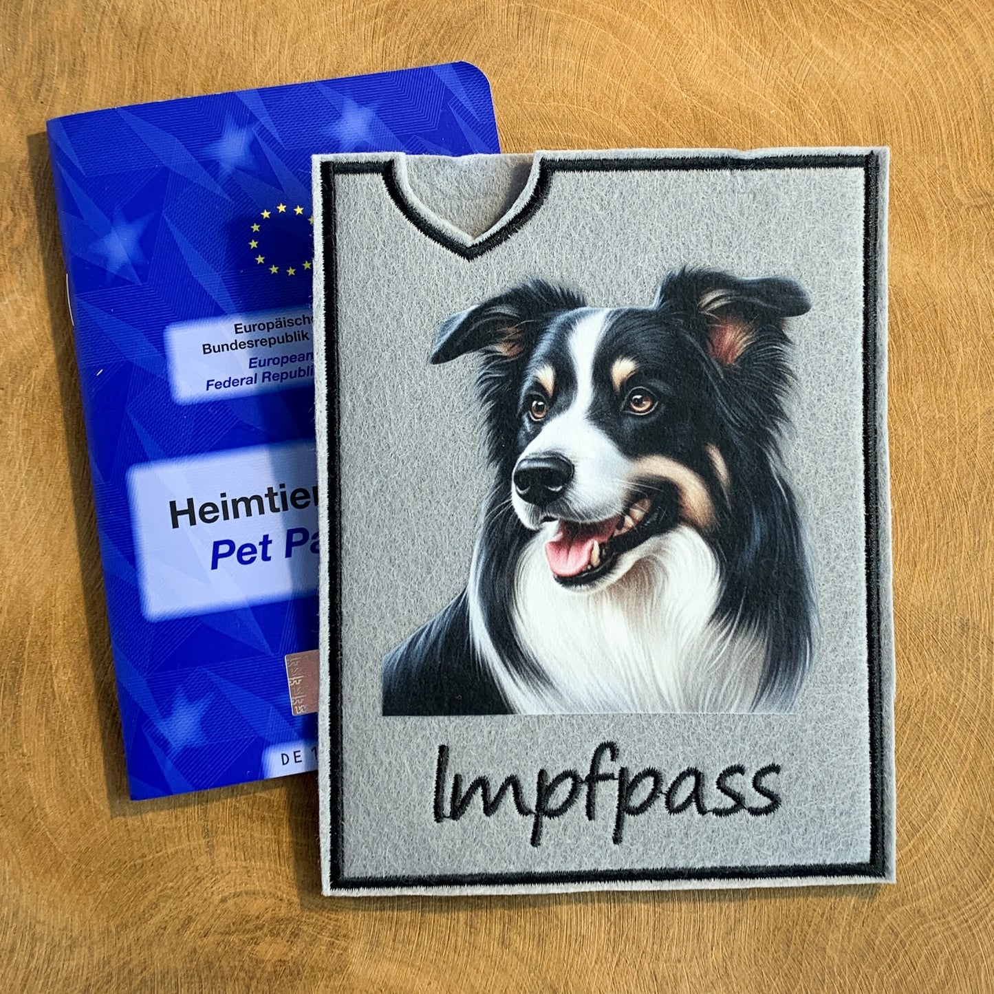 Border Collie Impfpasshülle - mehrere Motive, personalisierbar
