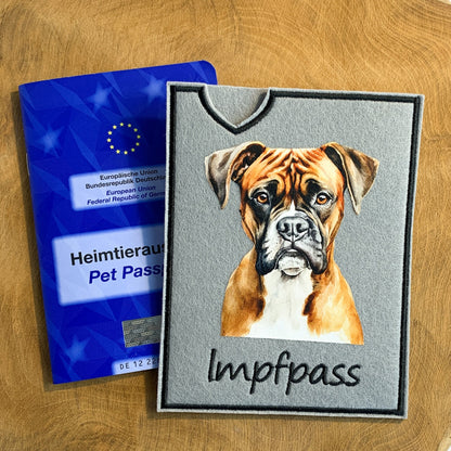Boxer Impfpasshülle - 2 verschiedene Motive, personalisierbar