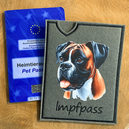 Boxer Impfpasshülle - 2 verschiedene Motive, personalisierbar