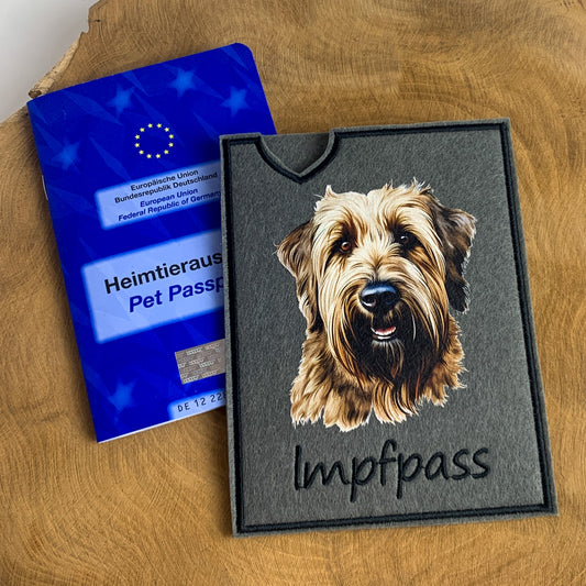 Briard Impfpasshülle - 2 verschiedene Motive, personalisierbar
