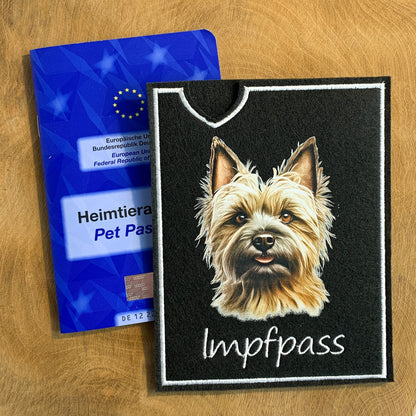 Cairn Terrier Impfpasshülle - 2 verschiedene Motive, personalisierbar