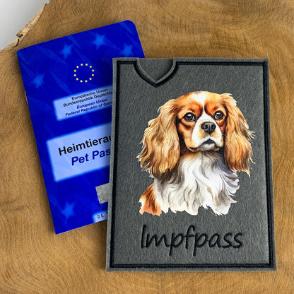 Cavalier King Charles Impfpasshülle - mehrere Motive, personalisierbar