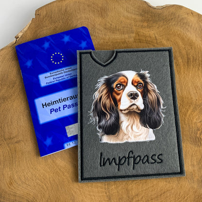 Cavalier King Charles Impfpasshülle - mehrere Motive, personalisierbar