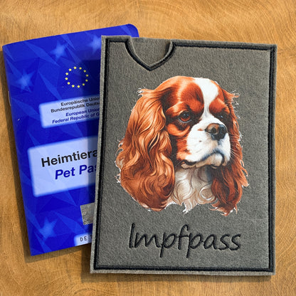 Cavalier King Charles Impfpasshülle - mehrere Motive, personalisierbar