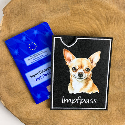 Chihuahua Impfpasshülle - 6 verschiedene Motive, personalisierbar