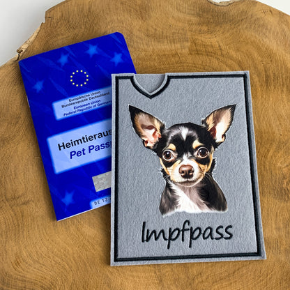 Chihuahua Impfpasshülle - 6 verschiedene Motive, personalisierbar