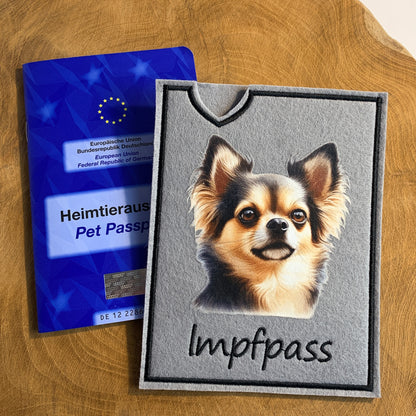 Chihuahua Impfpasshülle - 6 verschiedene Motive, personalisierbar