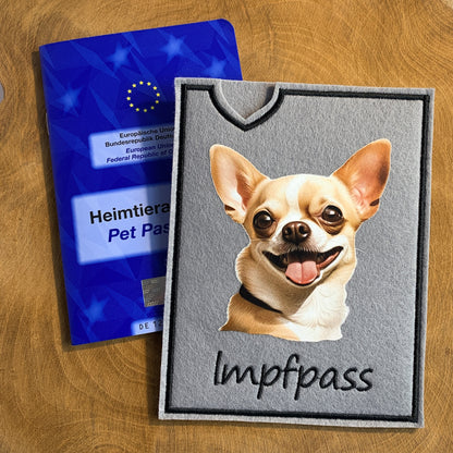 Chihuahua Impfpasshülle - 6 verschiedene Motive, personalisierbar