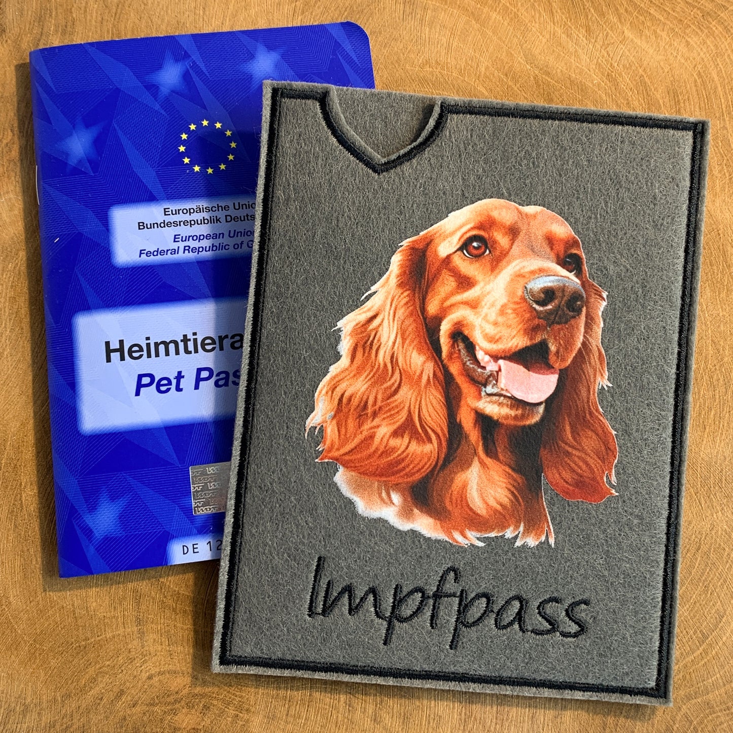 Cocker Spaniel Impfpasshülle - mehrere Motive, personalisierbar