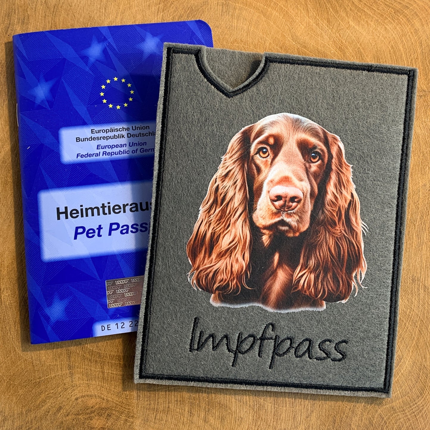 Cocker Spaniel Impfpasshülle - mehrere Motive, personalisierbar