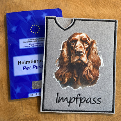 Cocker Spaniel Impfpasshülle - mehrere Motive, personalisierbar