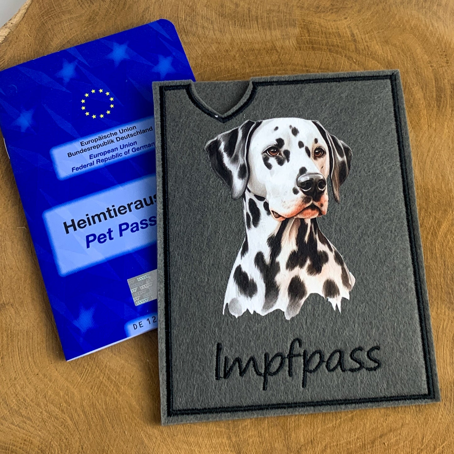 Dalmatiner Impfpasshülle - mehrere Motive, personalisierbar