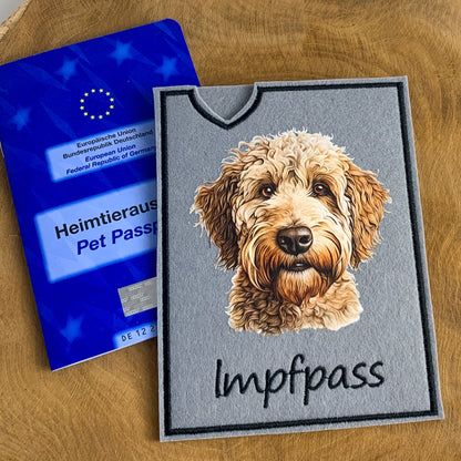 Doodle Impfpasshülle - 9 verschiedene Motive, personalisierbar