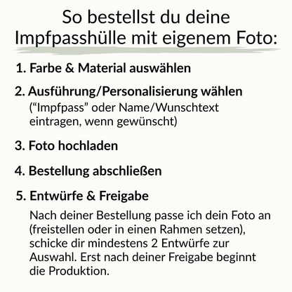 Personalisierte Impfpasshülle für Hunde mit eigenem Foto