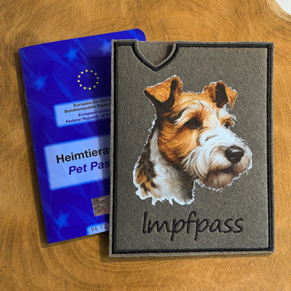 Fox Terrier Impfpasshülle - 3 verschiedene Motive, personalisierbar